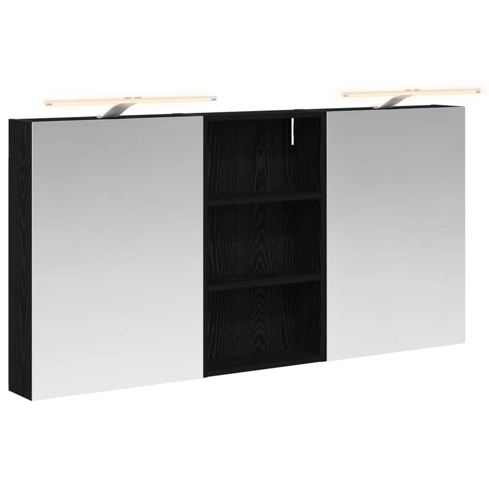Produktbild för Badrumsskåpsset 3 pcs 140 x 14,5 x 70 cm Konstruerat trä
