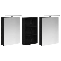 Produktbild för Badrumsskåpsset 3 pcs 140 x 14,5 x 70 cm Konstruerat trä