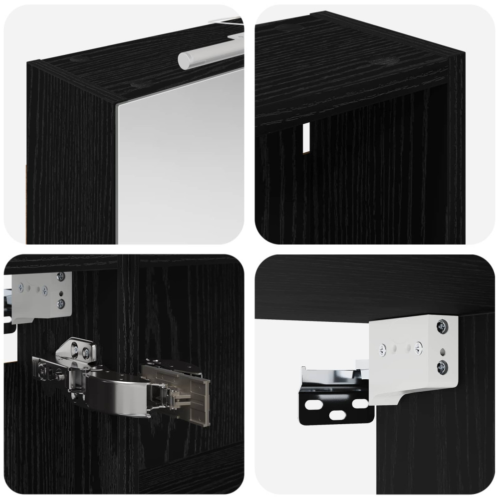 Produktbild för Badrumsskåpsset 3 pcs 140 x 14,5 x 70 cm Konstruerat trä