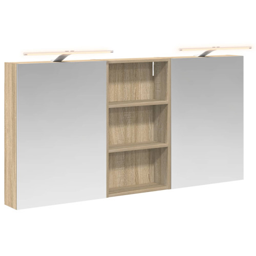 vidaXL Badrumsskåpsset 3 pcs 140 x 14,5 x 70 cm Konstruerat trä