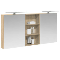 Produktbild för Badrumsskåpsset 3 pcs 140 x 14,5 x 70 cm Konstruerat trä
