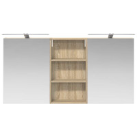 Produktbild för Badrumsskåpsset 3 pcs 140 x 14,5 x 70 cm Konstruerat trä
