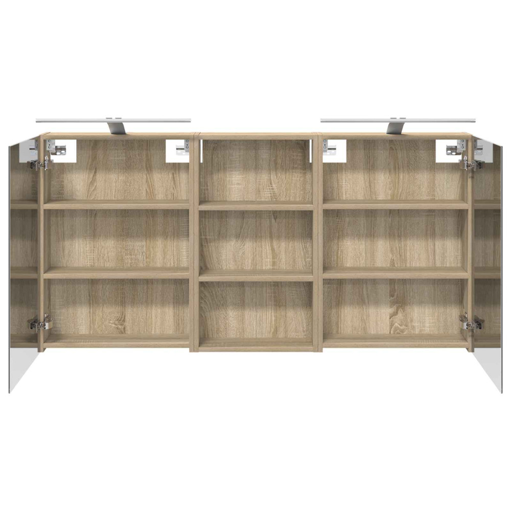 Produktbild för Badrumsskåpsset 3 pcs 140 x 14,5 x 70 cm Konstruerat trä
