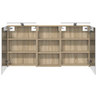 Produktbild för Badrumsskåpsset 3 pcs 140 x 14,5 x 70 cm Konstruerat trä