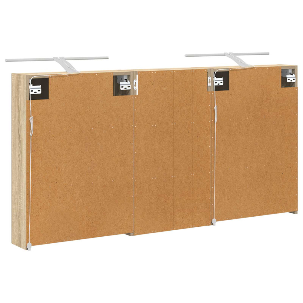 Produktbild för Badrumsskåpsset 3 pcs 140 x 14,5 x 70 cm Konstruerat trä