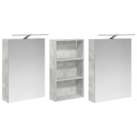 Produktbild för Badrumsskåpsset 3 pcs 140 x 14,5 x 70 cm Konstruerat trä