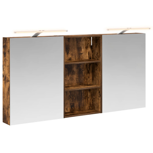 vidaXL Badrumsskåpsset 3 pcs 140 x 14,5 x 70 cm Konstruerat trä