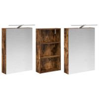 Produktbild för Badrumsskåpsset 3 pcs 140 x 14,5 x 70 cm Konstruerat trä
