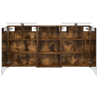 Produktbild för Badrumsskåpsset 3 pcs 140 x 14,5 x 70 cm Konstruerat trä