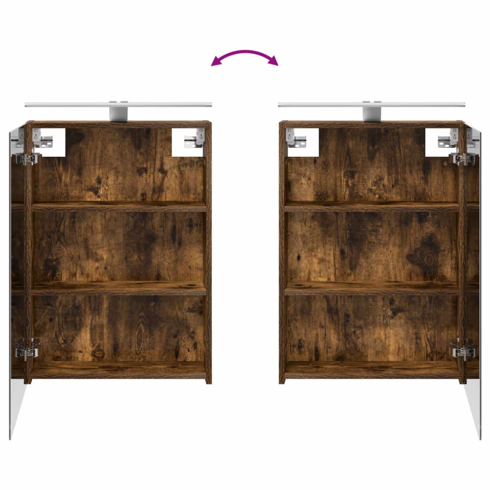 Produktbild för Badrumsskåpsset 3 pcs 140 x 14,5 x 70 cm Konstruerat trä