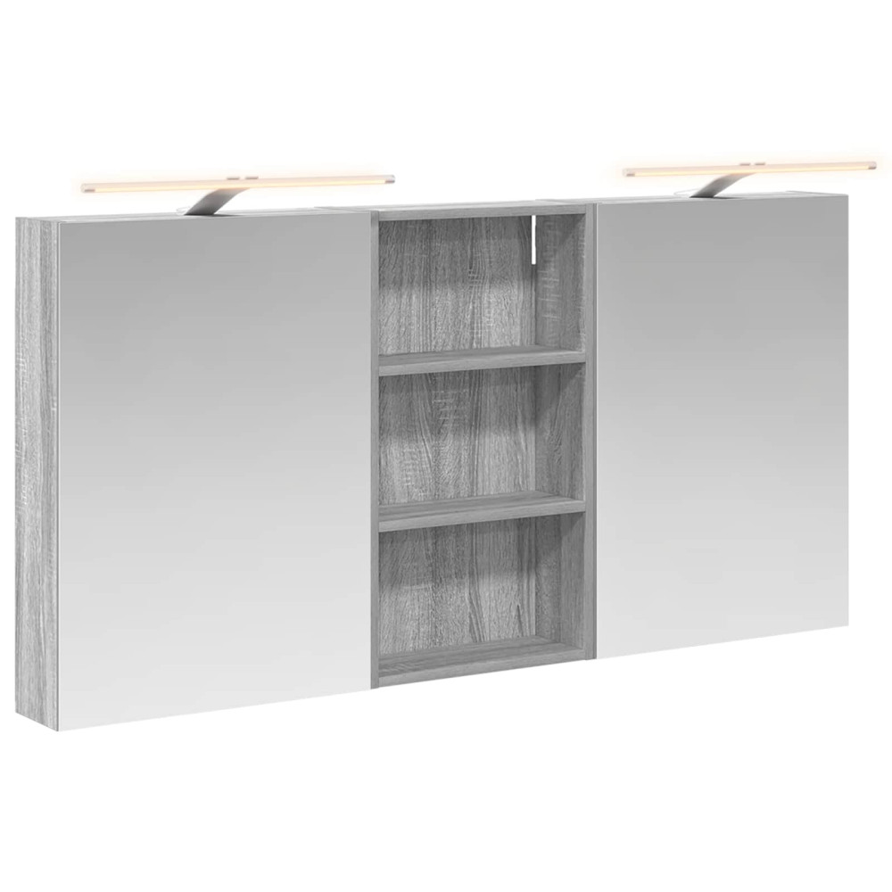 Produktbild för Badrumsskåpsset 3 pcs 140 x 14,5 x 70 cm Konstruerat trä