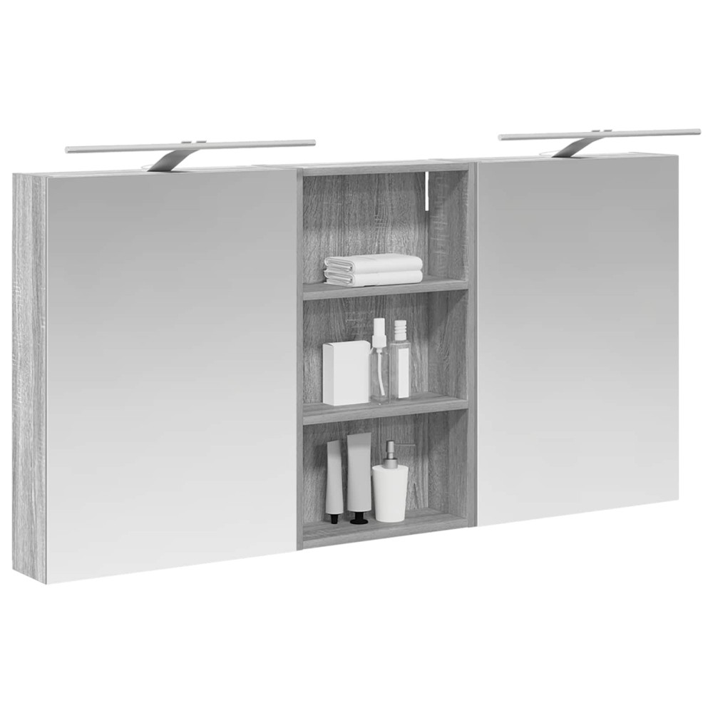 Produktbild för Badrumsskåpsset 3 pcs 140 x 14,5 x 70 cm Konstruerat trä