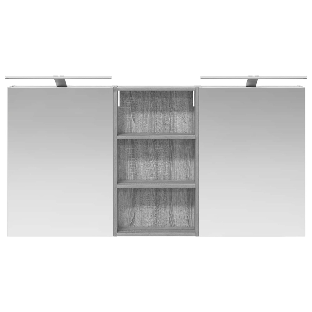 Produktbild för Badrumsskåpsset 3 pcs 140 x 14,5 x 70 cm Konstruerat trä