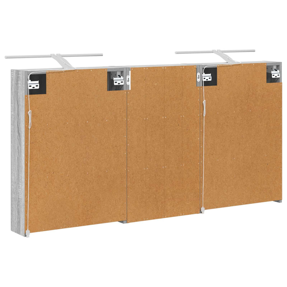 Produktbild för Badrumsskåpsset 3 pcs 140 x 14,5 x 70 cm Konstruerat trä