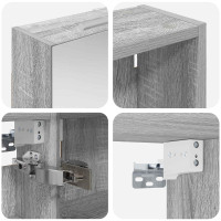 Produktbild för Badrumsskåpsset 3 pcs 140 x 14,5 x 70 cm Konstruerat trä