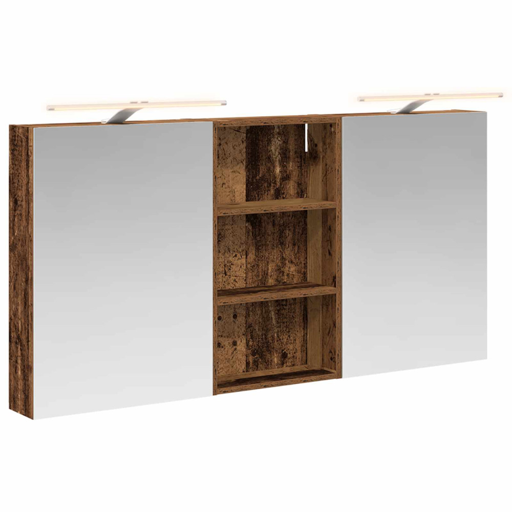Produktbild för Badrumsskåpsset 3 pcs 140 x 14,5 x 70 cm Konstruerat trä