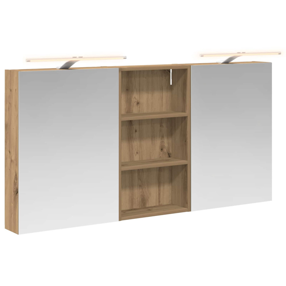 Produktbild för Badrumsskåpsset 3 pcs 140 x 14,5 x 70 cm Konstruerat trä