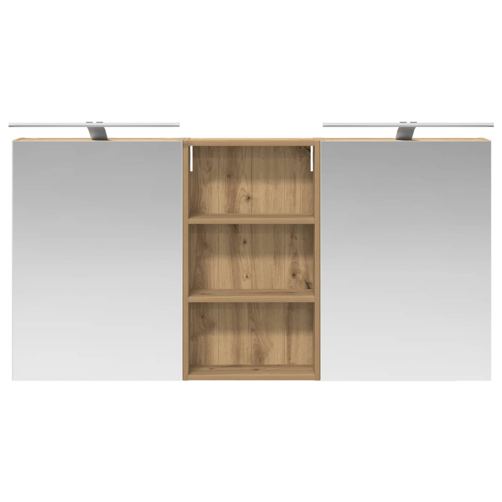 Produktbild för Badrumsskåpsset 3 pcs 140 x 14,5 x 70 cm Konstruerat trä