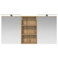 Produktbild för Badrumsskåpsset 3 pcs 140 x 14,5 x 70 cm Konstruerat trä