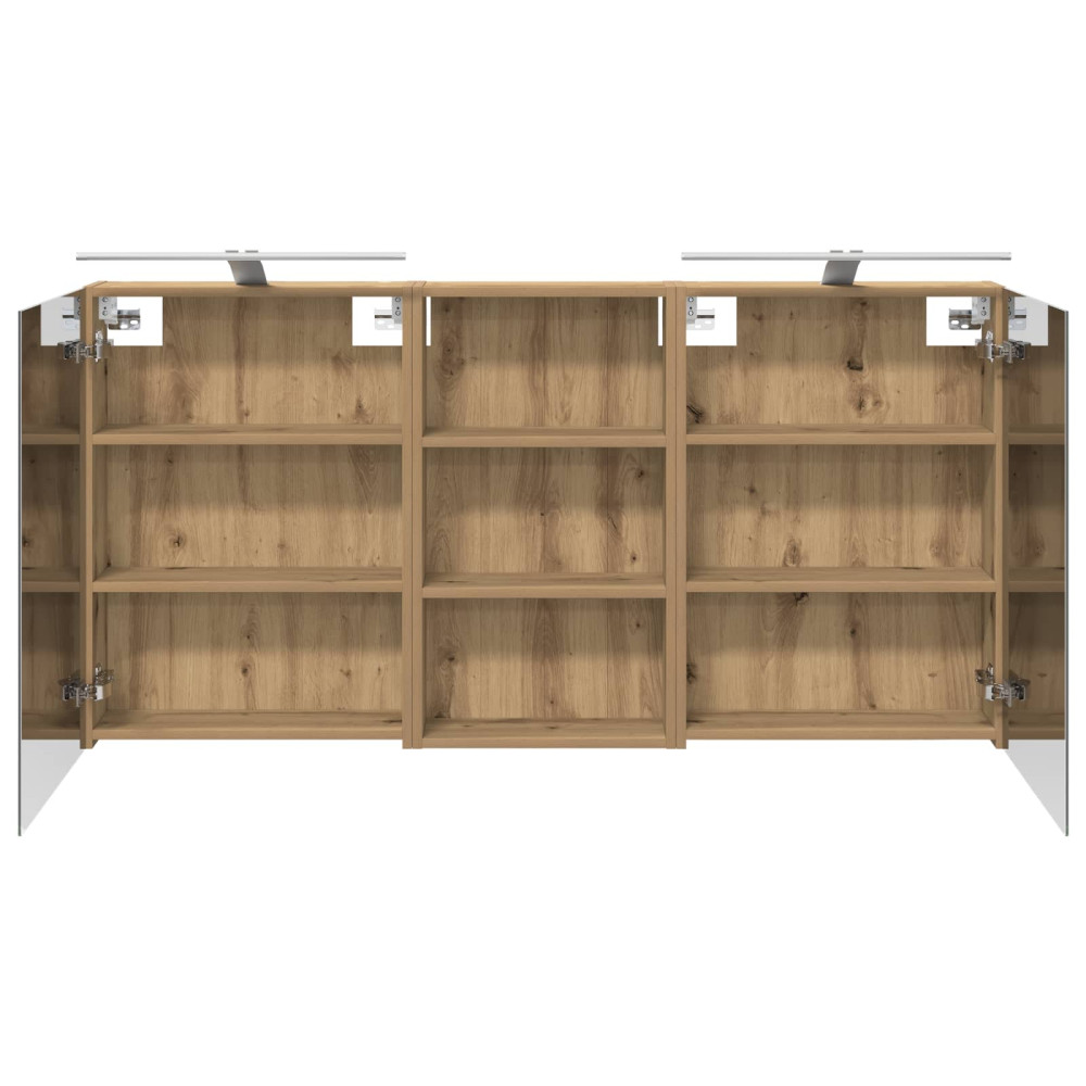 Produktbild för Badrumsskåpsset 3 pcs 140 x 14,5 x 70 cm Konstruerat trä