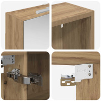 Produktbild för Badrumsskåpsset 3 pcs 140 x 14,5 x 70 cm Konstruerat trä