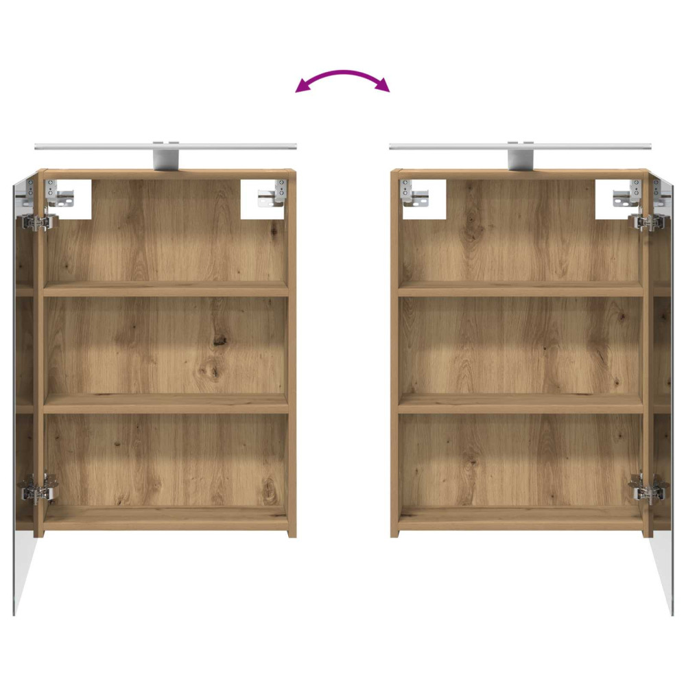 Produktbild för Badrumsskåpsset 3 pcs 140 x 14,5 x 70 cm Konstruerat trä