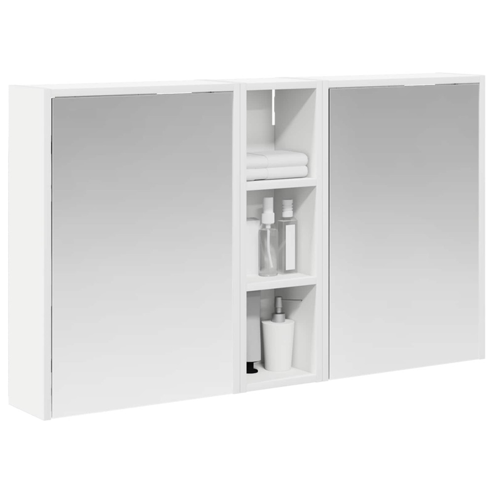 Produktbild för Badrumsskåpsset för 3 pcs 106 x 16 x 62,5 cm Konstruerat trä