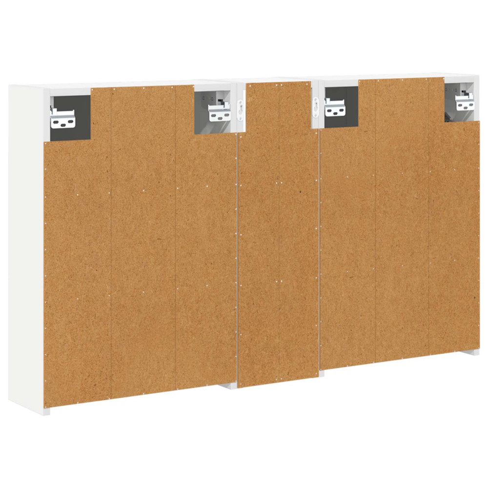 Produktbild för Badrumsskåpsset för 3 pcs 106 x 16 x 62,5 cm Konstruerat trä