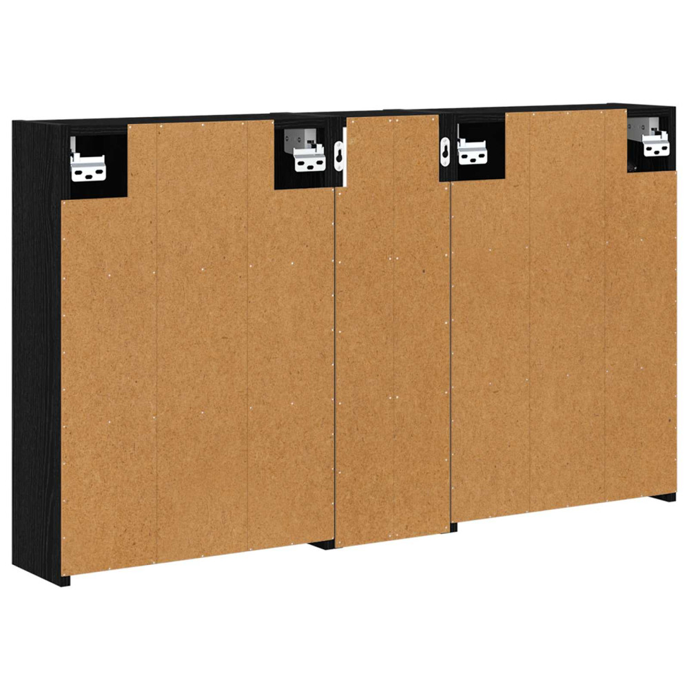 Produktbild för Badrumsskåpsset för 3 pcs 106 x 16 x 62,5 cm Konstruerat trä