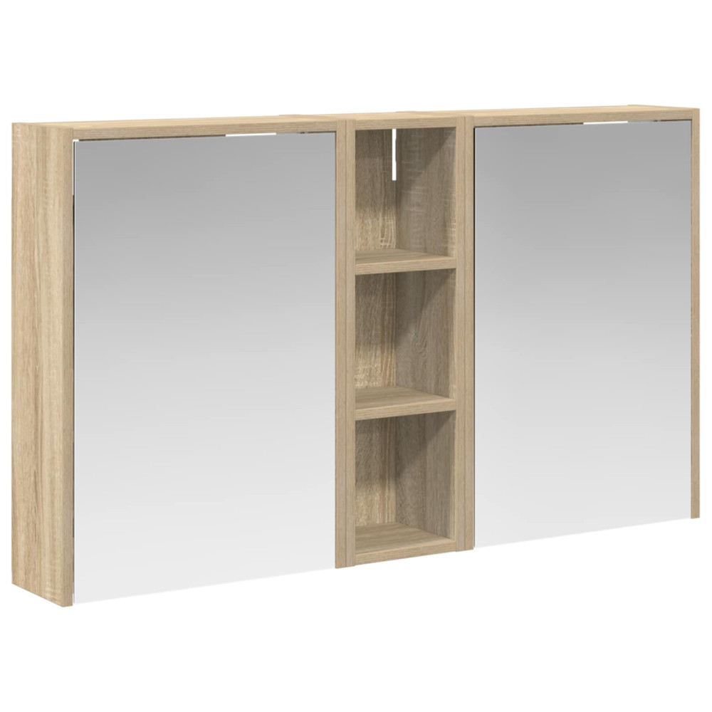 Produktbild för Badrumsskåpsset för 3 pcs 106 x 16 x 62,5 cm Konstruerat trä