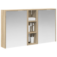 Produktbild för Badrumsskåpsset för 3 pcs 106 x 16 x 62,5 cm Konstruerat trä