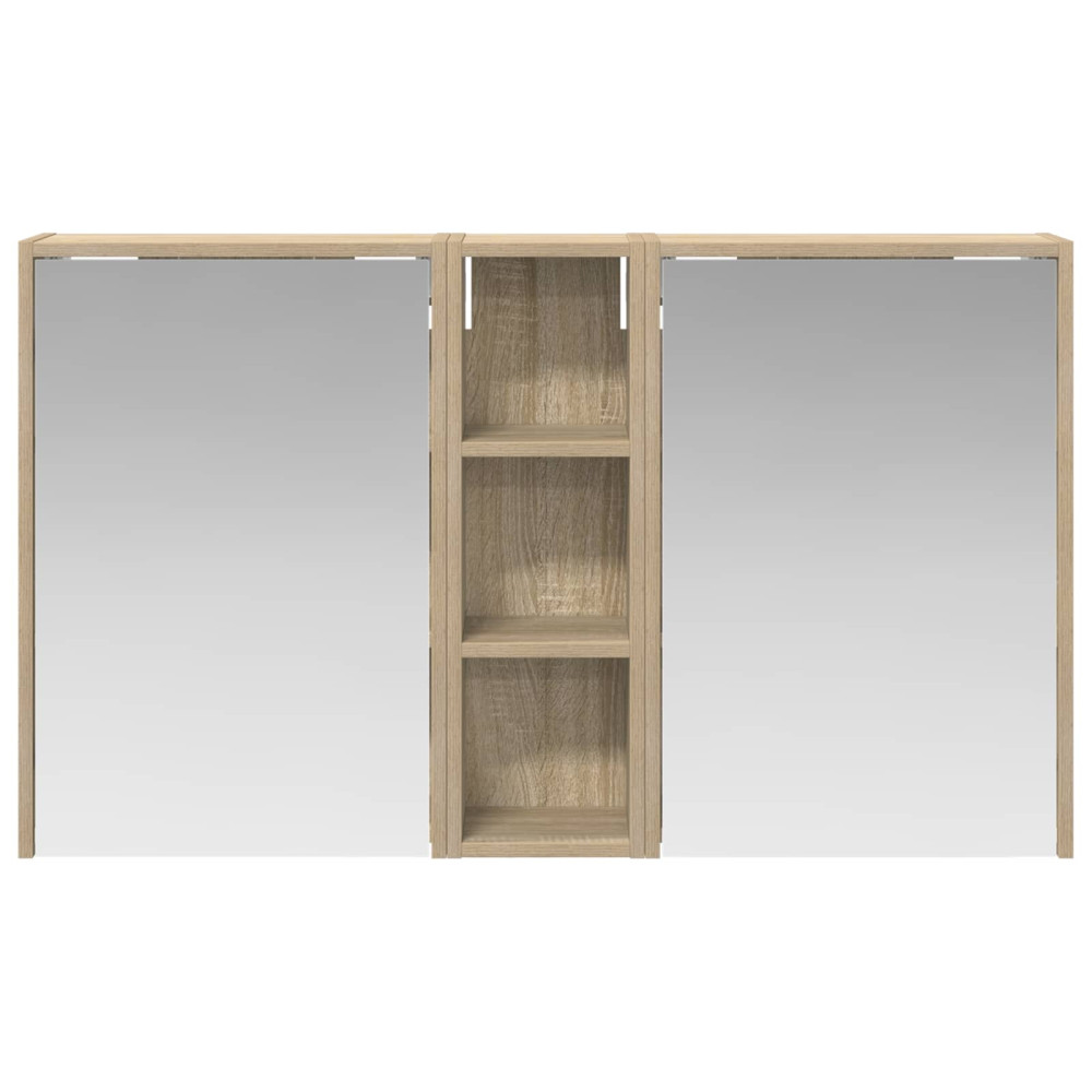 Produktbild för Badrumsskåpsset för 3 pcs 106 x 16 x 62,5 cm Konstruerat trä