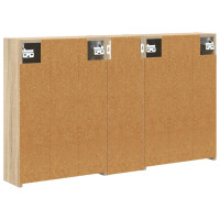 Produktbild för Badrumsskåpsset för 3 pcs 106 x 16 x 62,5 cm Konstruerat trä