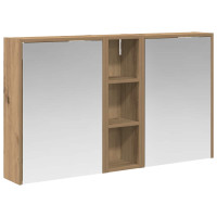 Produktbild för Badrumsskåpsset för 3 pcs 106 x 16 x 62,5 cm Konstruerat trä