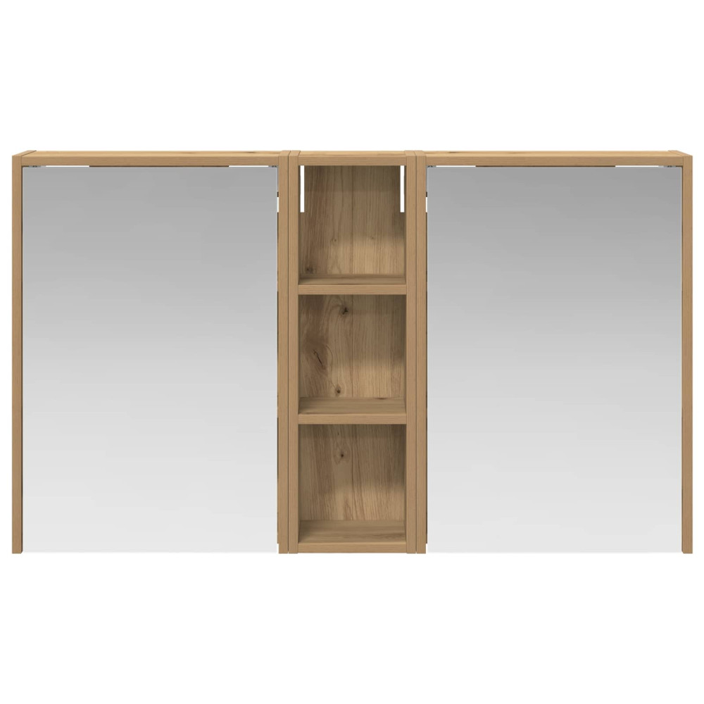 Produktbild för Badrumsskåpsset för 3 pcs 106 x 16 x 62,5 cm Konstruerat trä