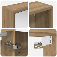 Produktbild för Badrumsskåpsset för 3 pcs 106 x 16 x 62,5 cm Konstruerat trä