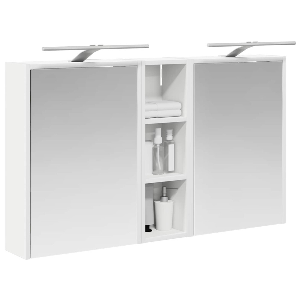 Produktbild för Badrumsskåpsset för 3 pcs 106 x 16 x 62,5 cm Konstruerat trä