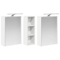 Produktbild för Badrumsskåpsset för 3 pcs 106 x 16 x 62,5 cm Konstruerat trä