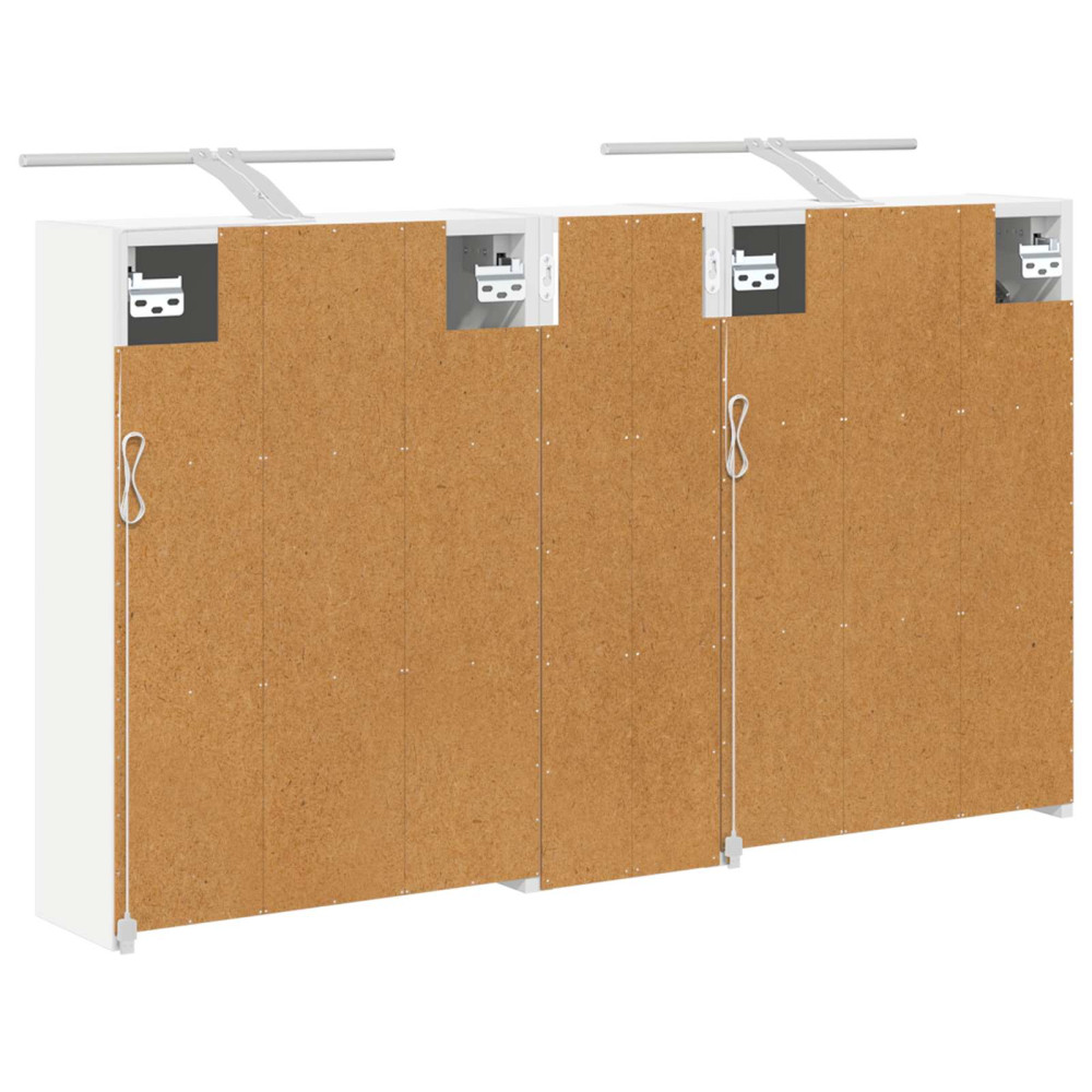 Produktbild för Badrumsskåpsset för 3 pcs 106 x 16 x 62,5 cm Konstruerat trä