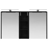 Produktbild för Badrumsskåpsset för 3 pcs 106 x 16 x 62,5 cm Konstruerat trä