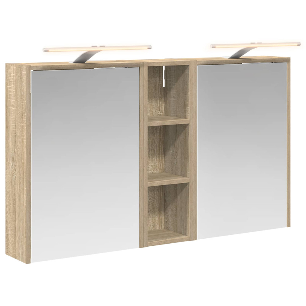 Produktbild för Badrumsskåpsset för 3 pcs 106 x 16 x 62,5 cm Konstruerat trä