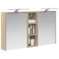 Produktbild för Badrumsskåpsset för 3 pcs 106 x 16 x 62,5 cm Konstruerat trä