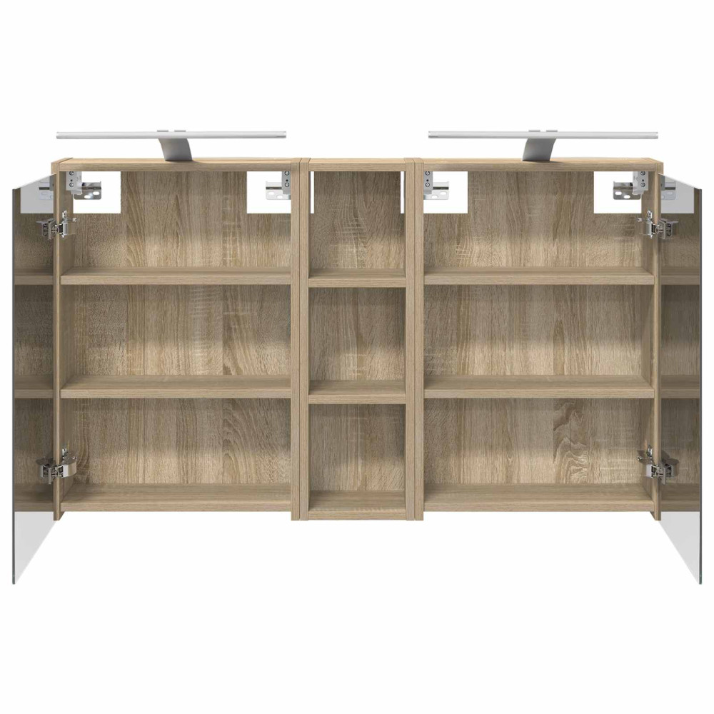 Produktbild för Badrumsskåpsset för 3 pcs 106 x 16 x 62,5 cm Konstruerat trä