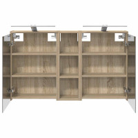 Produktbild för Badrumsskåpsset för 3 pcs 106 x 16 x 62,5 cm Konstruerat trä