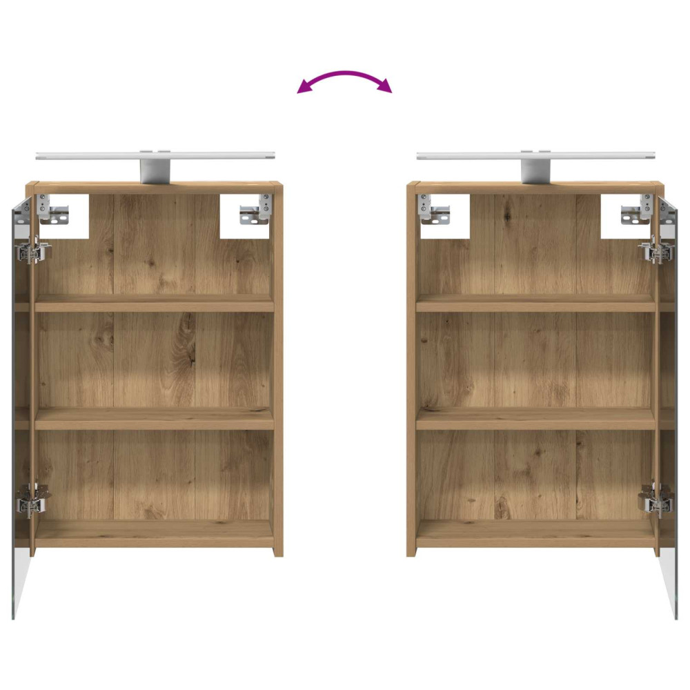 Produktbild för Badrumsskåpsset för 3 pcs 106 x 16 x 62,5 cm Konstruerat trä