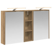 Produktbild för Badrumsskåpsset för 3 pcs 106 x 16 x 62,5 cm Konstruerat trä