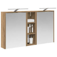 Produktbild för Badrumsskåpsset för 3 pcs 106 x 16 x 62,5 cm Konstruerat trä
