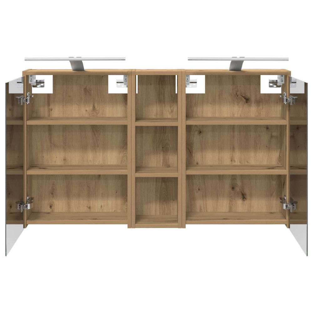 Produktbild för Badrumsskåpsset för 3 pcs 106 x 16 x 62,5 cm Konstruerat trä
