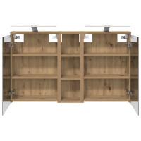 Produktbild för Badrumsskåpsset för 3 pcs 106 x 16 x 62,5 cm Konstruerat trä
