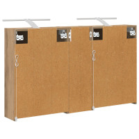 Produktbild för Badrumsskåpsset för 3 pcs 106 x 16 x 62,5 cm Konstruerat trä